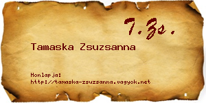 Tamaska Zsuzsanna névjegykártya